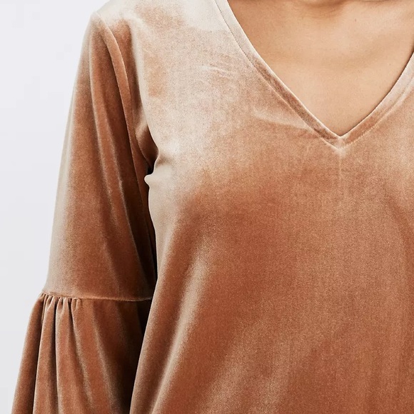 ✖️SOLD✖️•MADEWELL• Velvet Balloon-Sleeve Short Dress - Picture 12 of 13